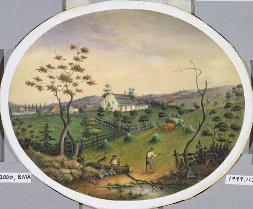 Detail of Van Brunt Homestead, c.1865 by James Ryder van Brunt