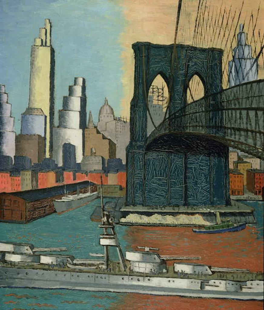 Detail of Bridge Tower, 1929 by Glenn O Coleman