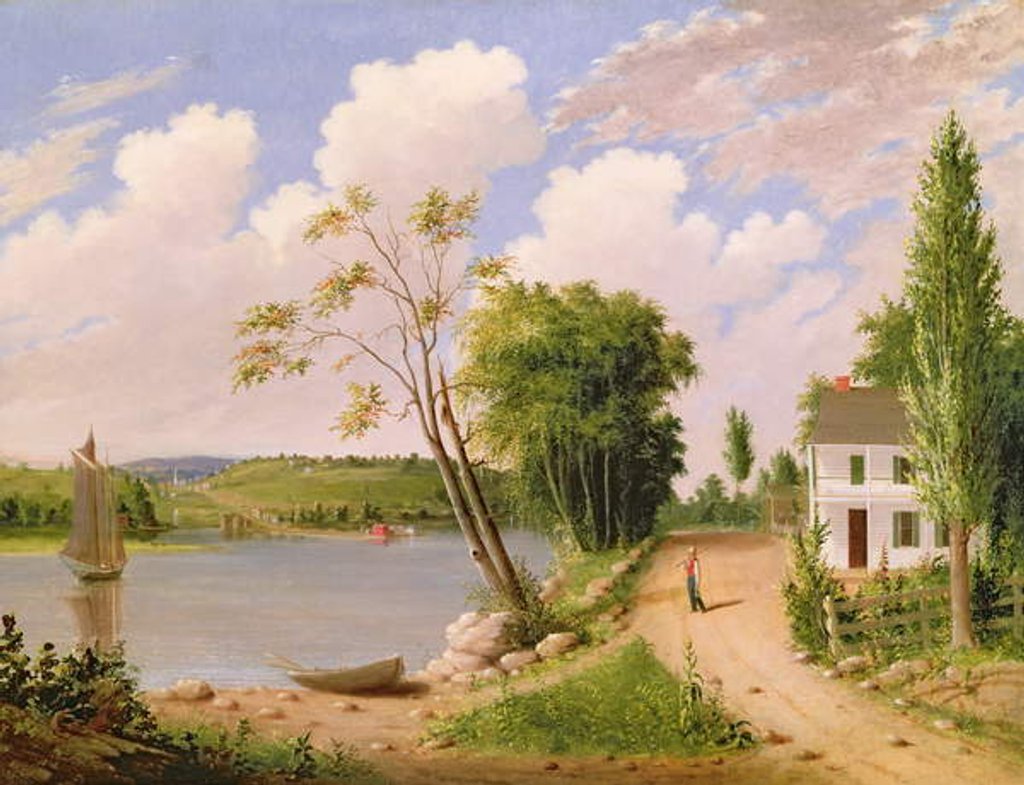 Detail of Catskill, New York, 1849 by Albertus D.O Browere