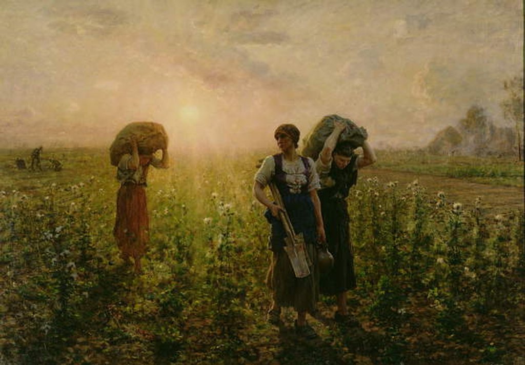 Detail of The End of the Working Day, 1886-87 by Jules Breton