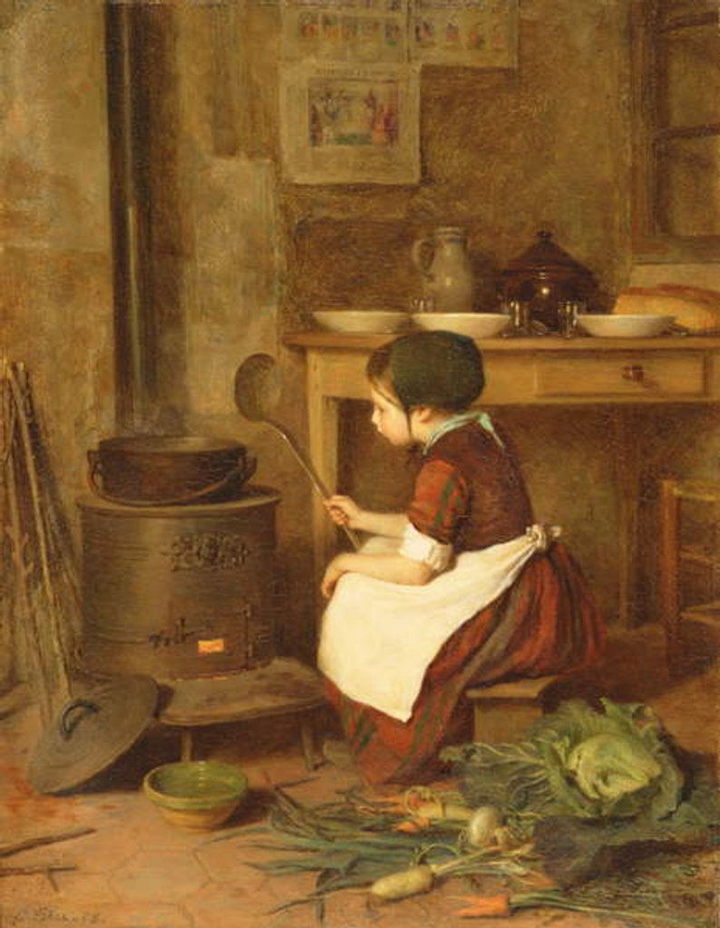 Detail of The Little Cook, 1858 by Pierre Edouard Frere