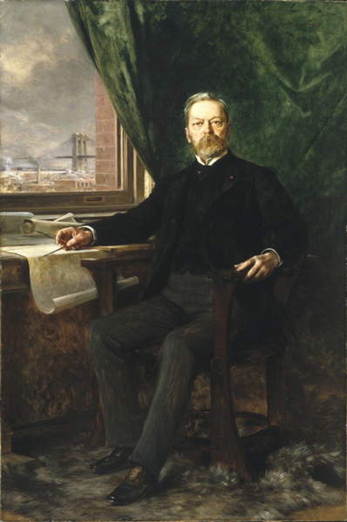 Detail of Portrait of Washington A. Roebling, 1899 by Theobald Chartran