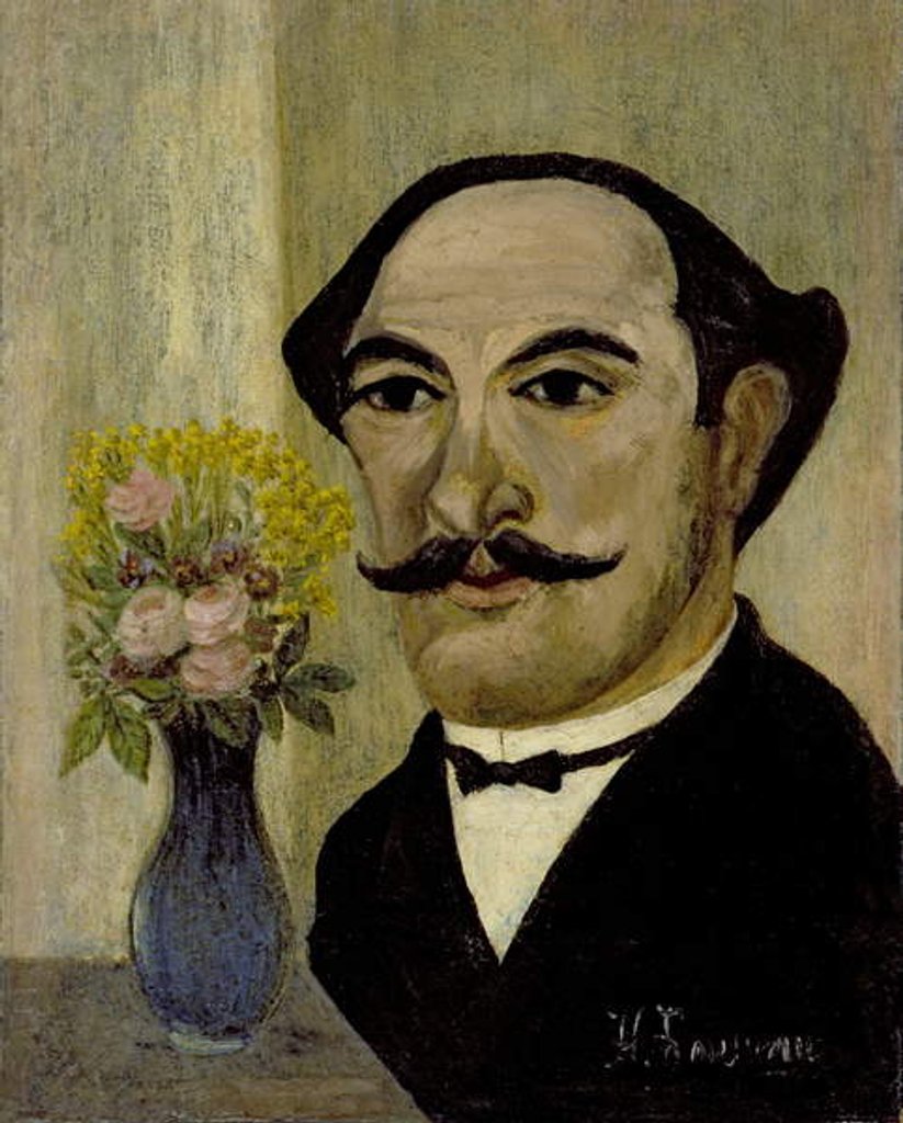 Detail of Self Portrait, c.1905 by Henri J.F. (1844-1910) Rousseau