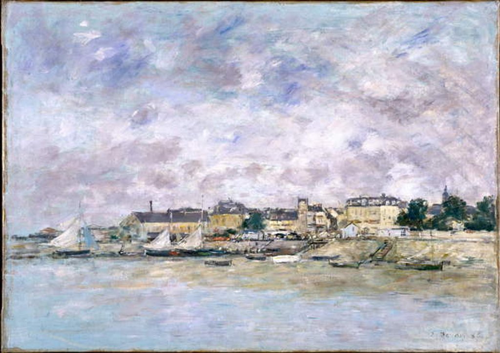 Detail of The Port, Trouville, 1886 by Eugene Louis Boudin