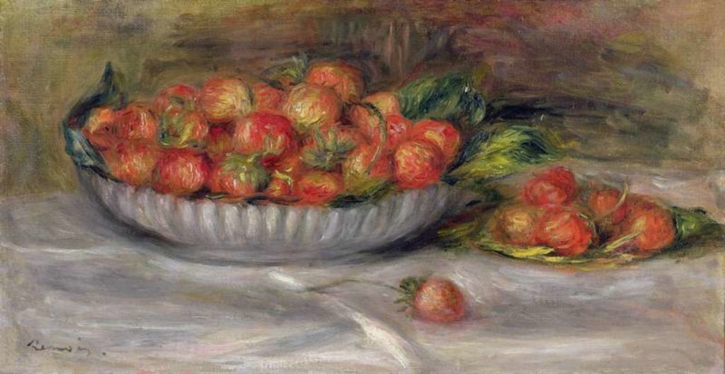 Detail of Still Life with Strawberries, 1914 by Pierre Auguste Renoir