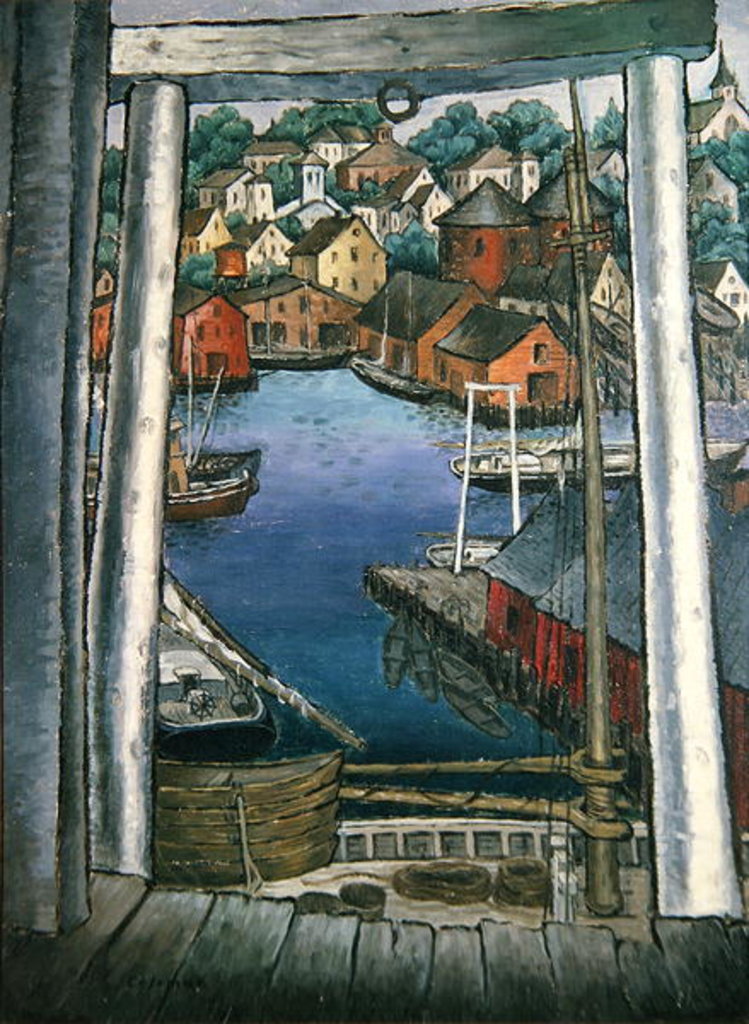 Detail of Gloucester Harbour, c.1925 by Glenn O Coleman
