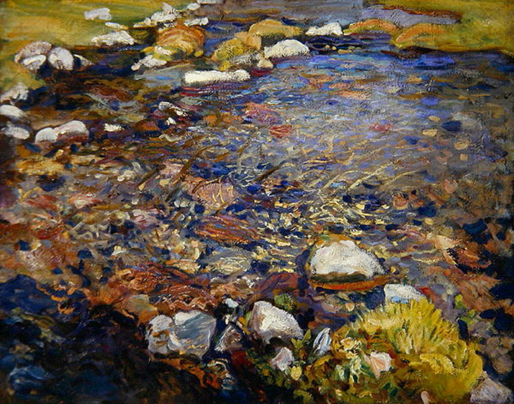 Detail of Stream in Val d'Aosta, c.1909 by John Singer Sargent