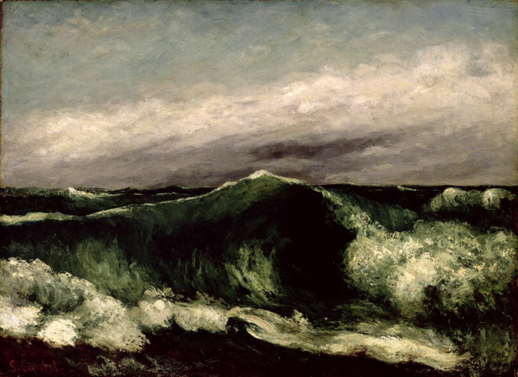 Detail of The Wave, 1869 by Gustave Courbet