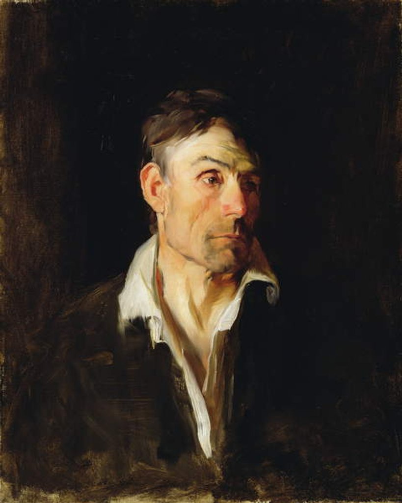 Detail of Portrait of a Man, c.1876 by Frank Duveneck