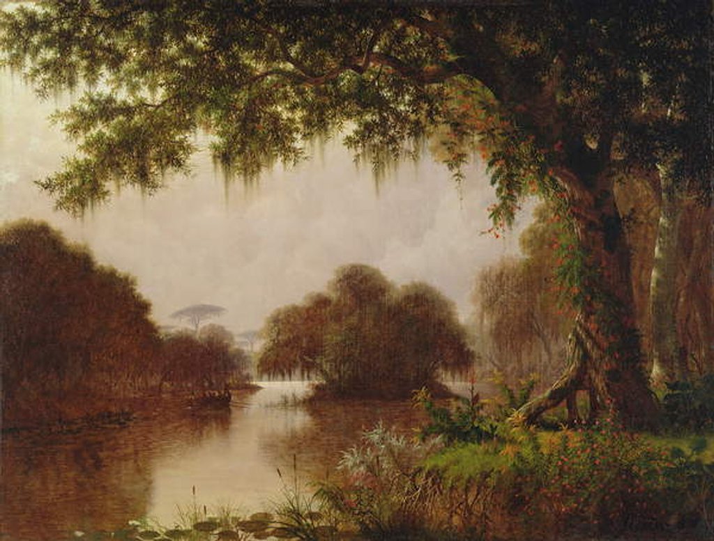 Detail of Swamp on the Mississippi, 1871 by Joseph Rusling Meeker