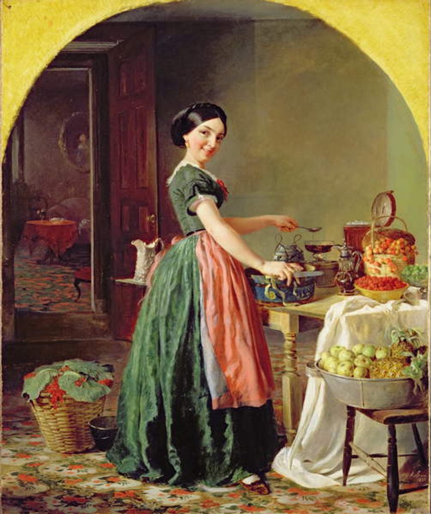 Detail of Kiss Me and You'll Kiss the 'Lasses, 1856 by Lilly Martin Spencer