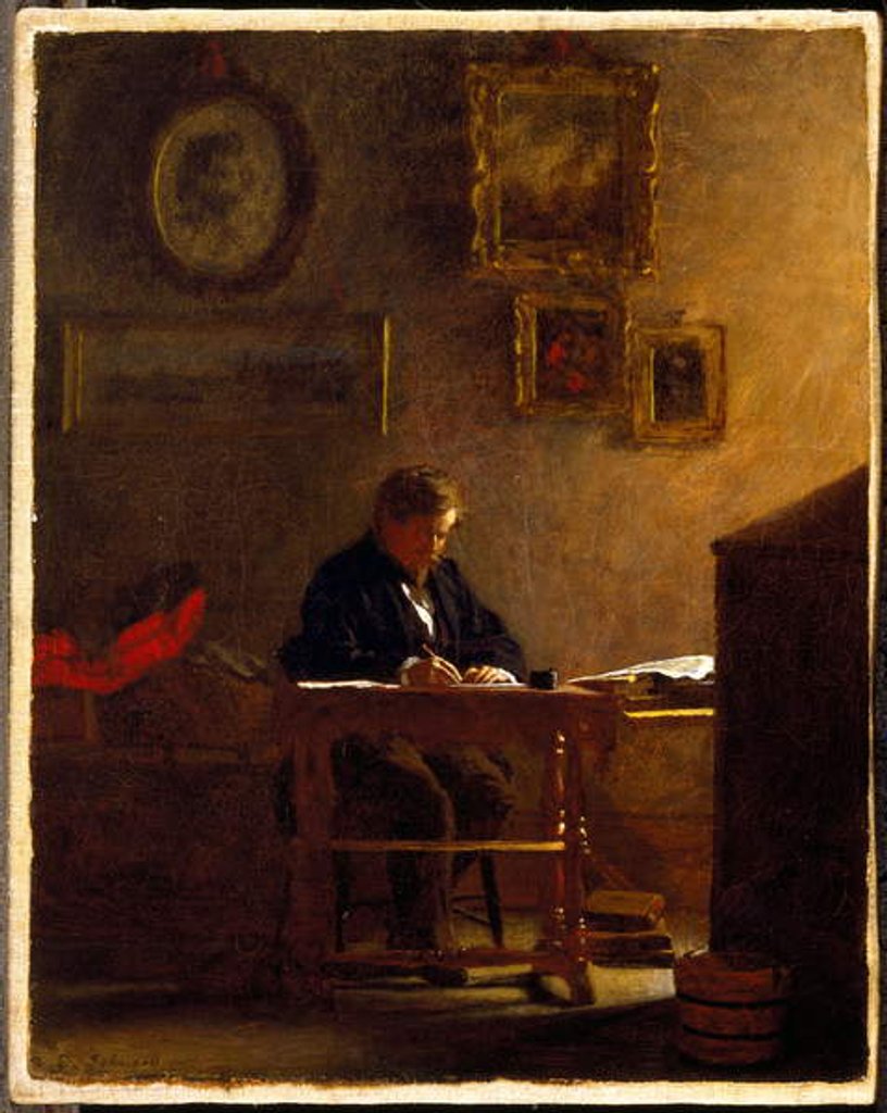 Detail of Self-Portrait, c.1865-70 by Eastman Johnson