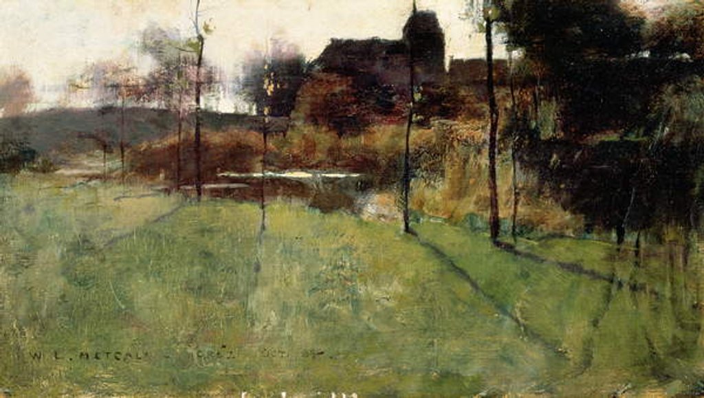 Detail of Afternoon by the River at Grez, 1884 by Willard Leroy Metcalf