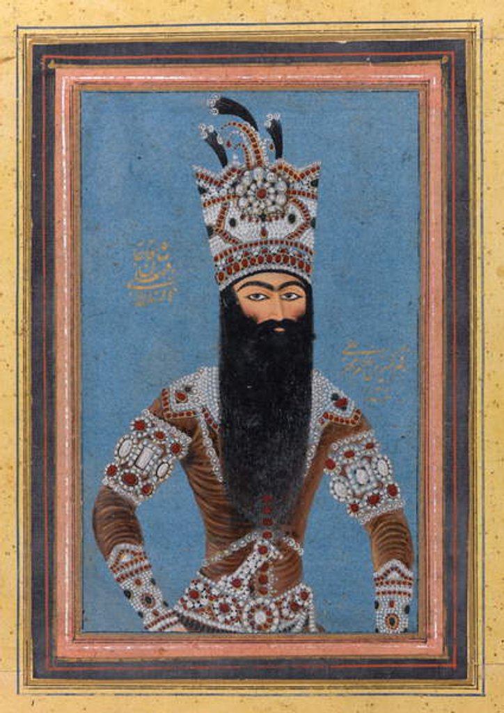 Detail of Portrait of Fath'Ali Shah Qajar, 1815 by Mihr'Ali Mihr'Ali