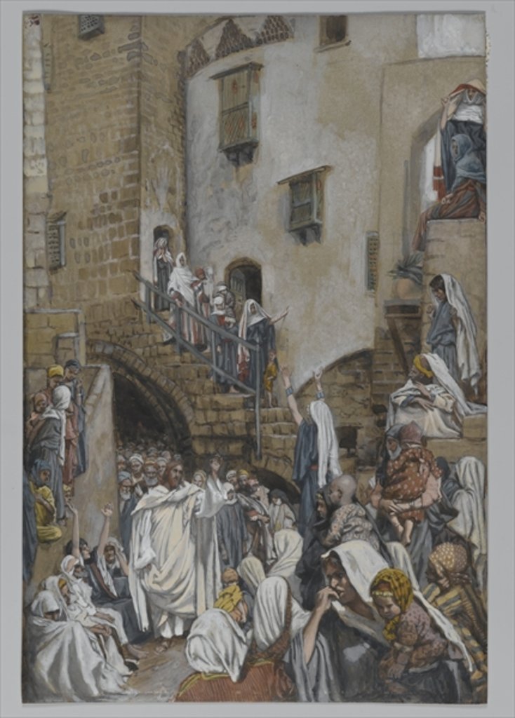 Detail of A Woman Cries Out in the Crowd by James Jacques Joseph Tissot