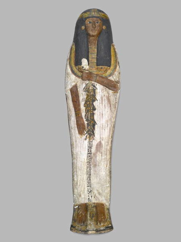 Detail of Coffin of the Lady of the House, Weretwahset by Egyptian 19th Dynasty