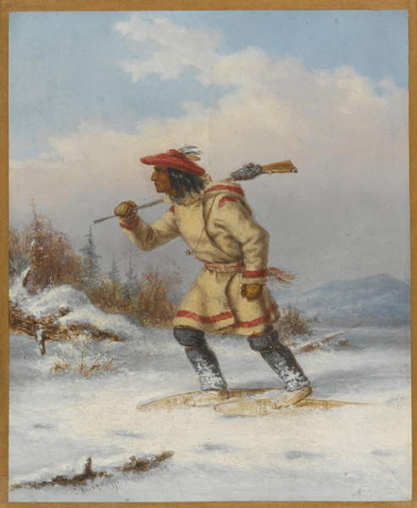 Detail of Following the Moose, c.1860 by Cornelius Krieghoff