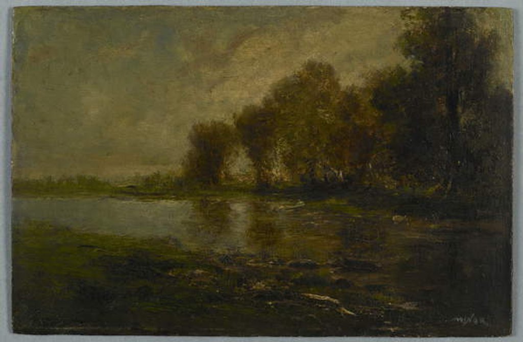 Detail of On the Upper Thames, Connecticut by Robert Crannell Minor