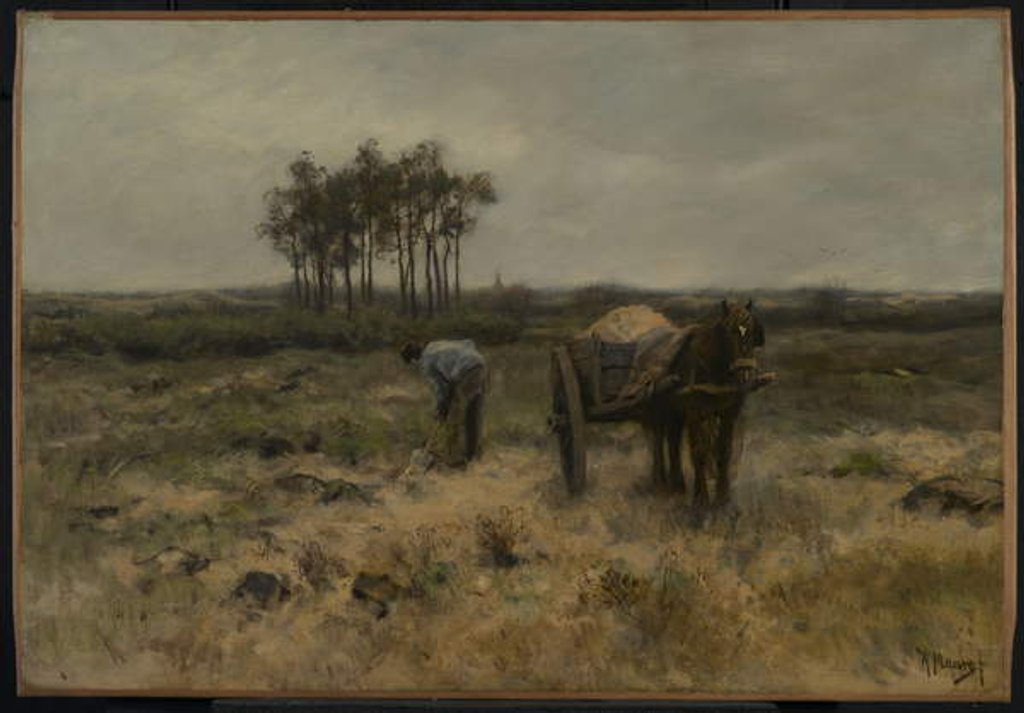 Detail of Digging Sand, or The Sand Cart, c.1875 by Anton Mauve