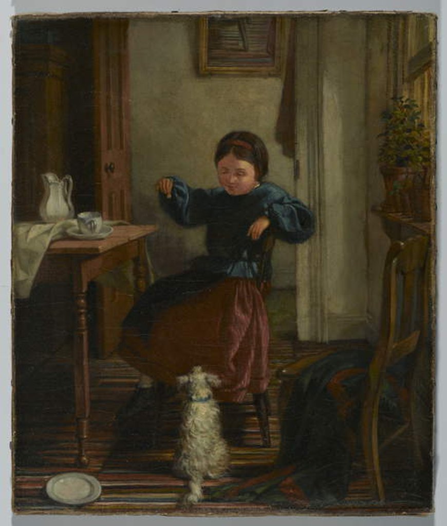 Detail of Girl and Dog by John Whittaker