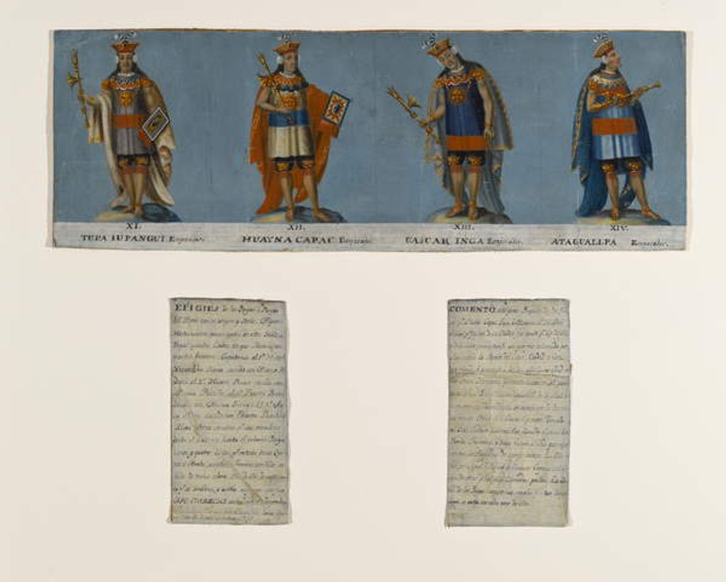 Detail of Four Inca Kings: Tupac Yupanqui, Huayna Capac, Huascar Inca, Atahuallpa, early 19th century by Unknown Artist