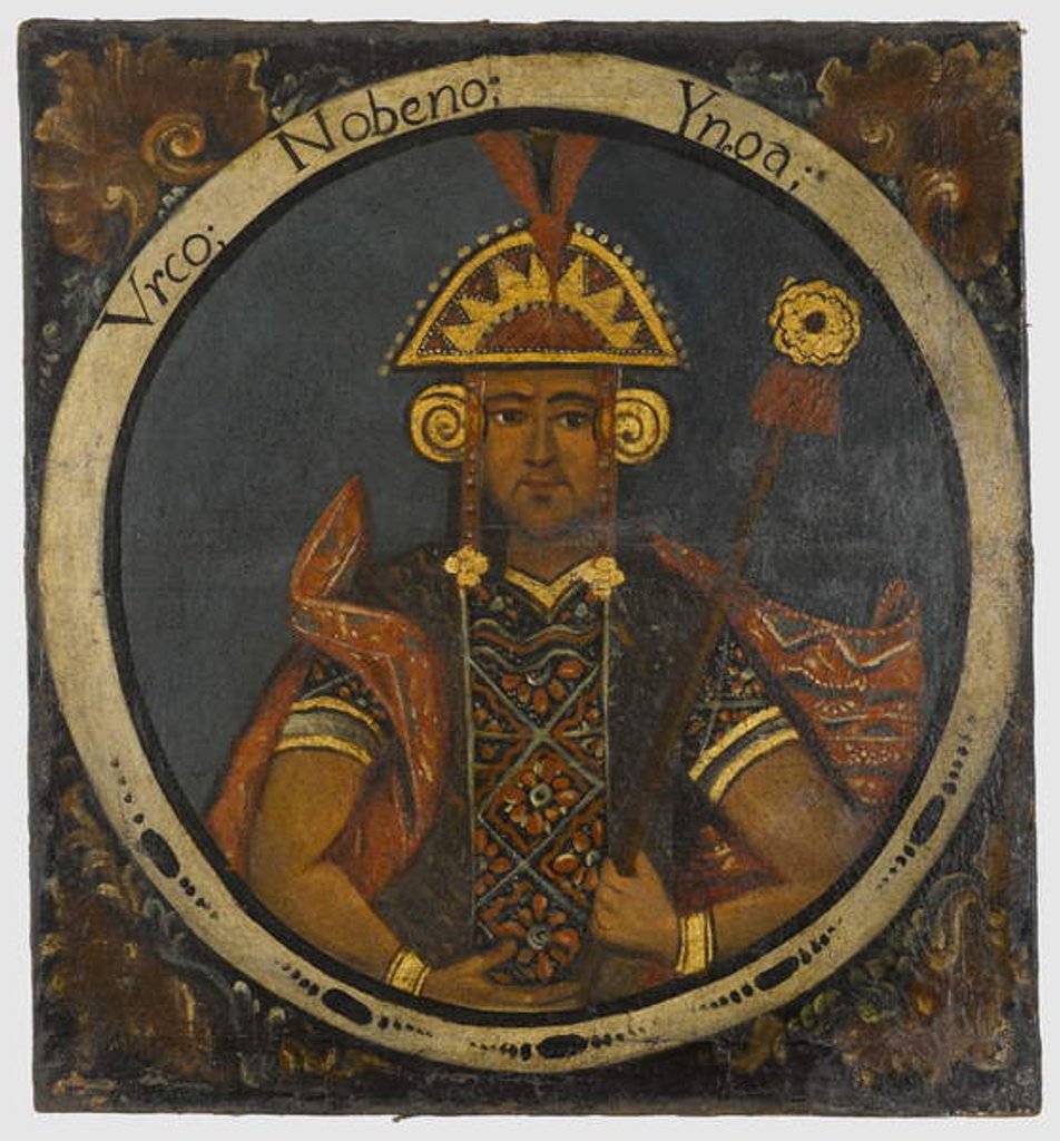 Detail of Urco, Ninth Inca King, mid 18th century by School Peruvian