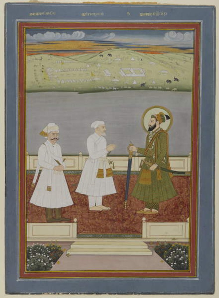 Detail of Emperor Meeting with Courtiers by Indian School