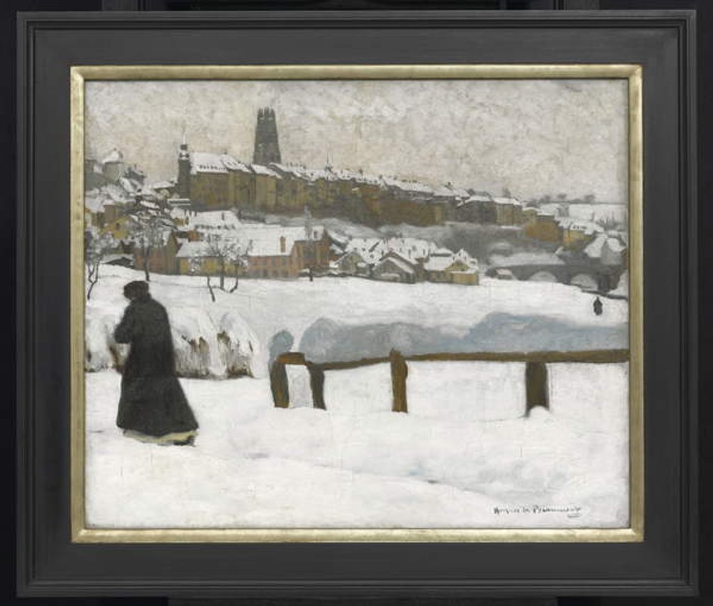 Detail of Freiburg in the Snow, c.1920 by Hugues de Beaumont