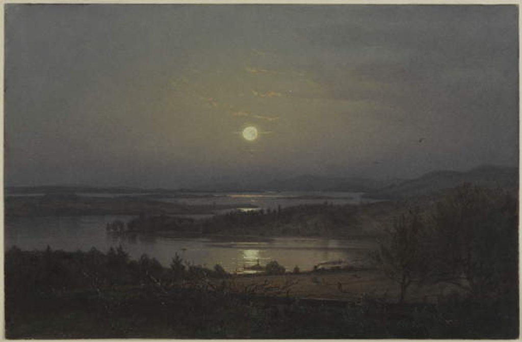 Detail of Lake Winnipesaukee, 1874 by William Trost Richards