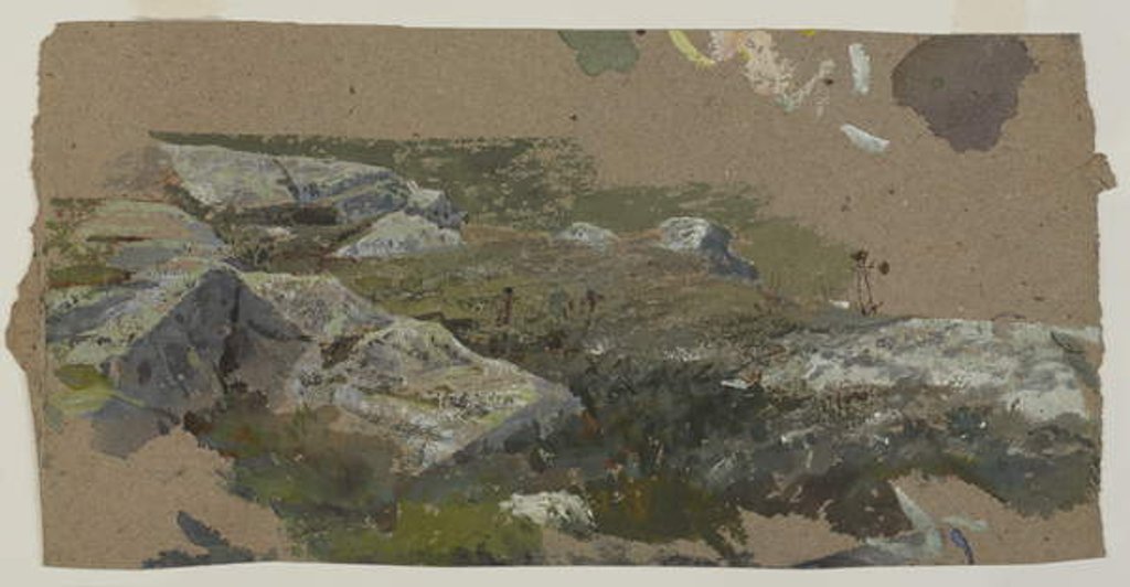Detail of Study of Rocks, 1870s-1880s by William Trost Richards