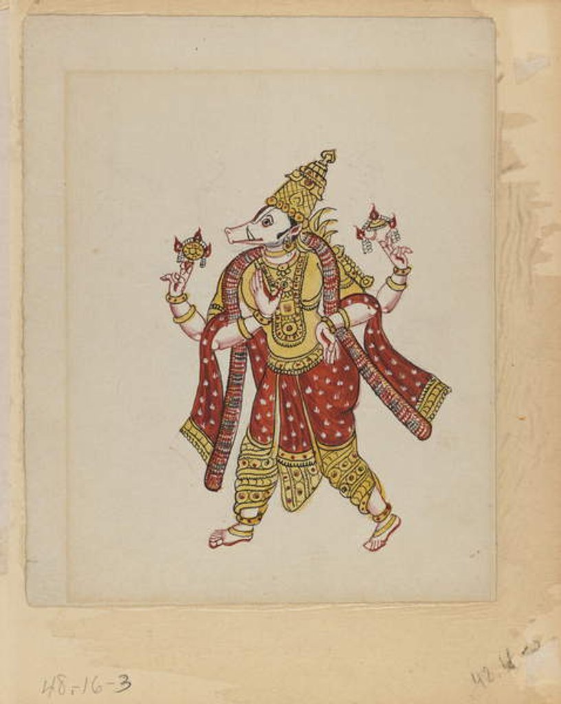 Detail of One of a set of nine images showing Indians in different professions by Indian School