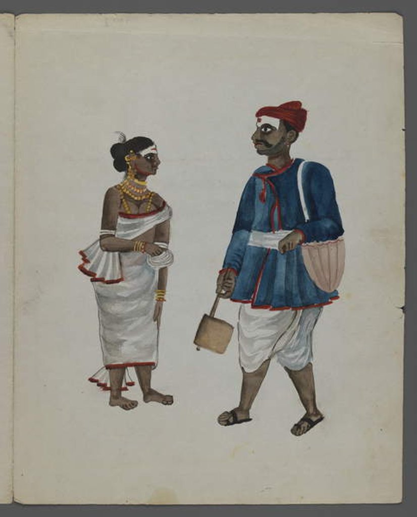 Detail of One of a set of nine images showing Indians in different professions by Indian School