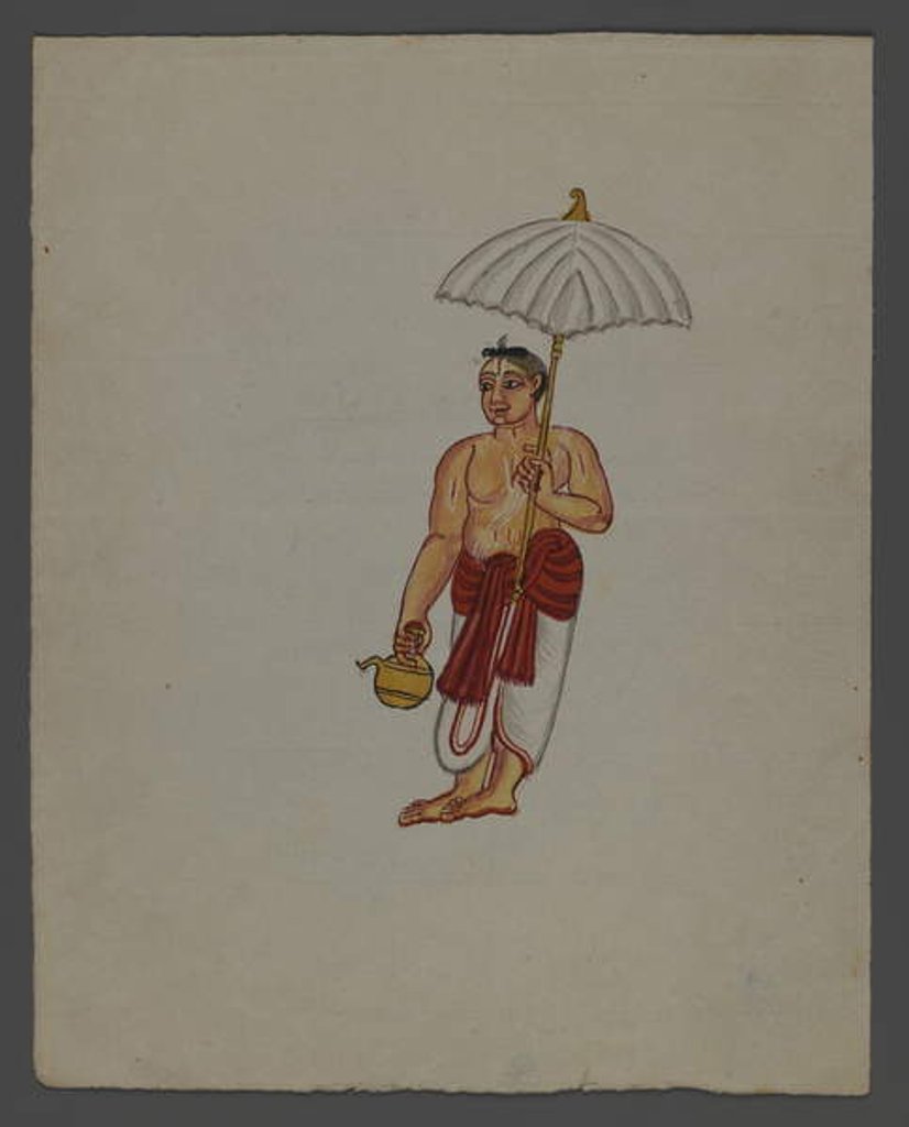 Detail of One of a set of nine images showing Indians in different professions by Indian School