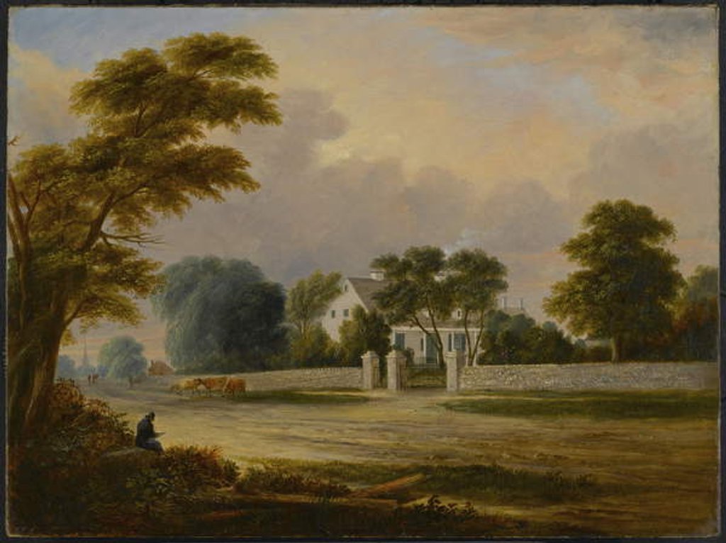 Detail of The Bergen Homestead, 1830s by Andrew Richardson