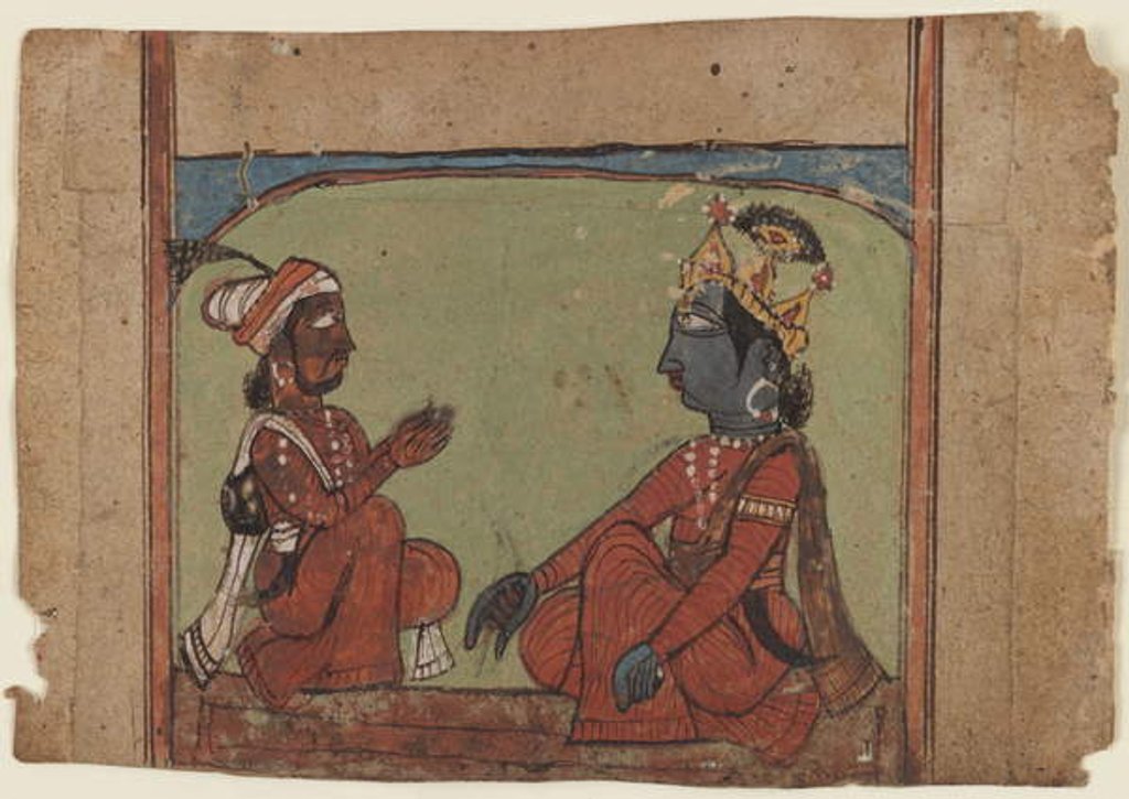 Detail of Miniature painting by Indian School