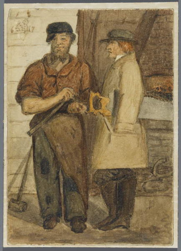 Detail of Two Stone Workers, 1864 by Karl L.H. Mueller