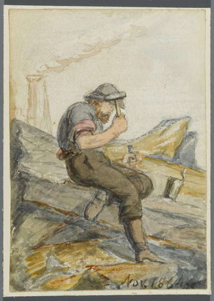 Detail of Stone Worker, 1864 by Karl L.H. Mueller