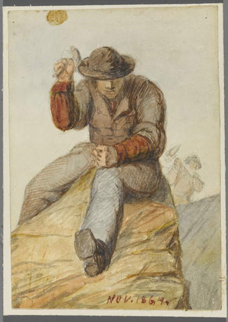 Detail of Stone Worker, 1864 by Karl L.H. Mueller