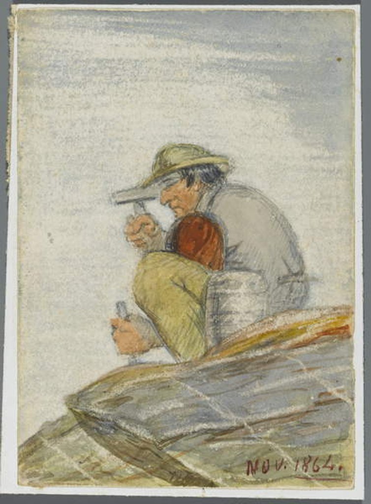 Detail of Stone Worker, 1864 by Karl L.H. Mueller