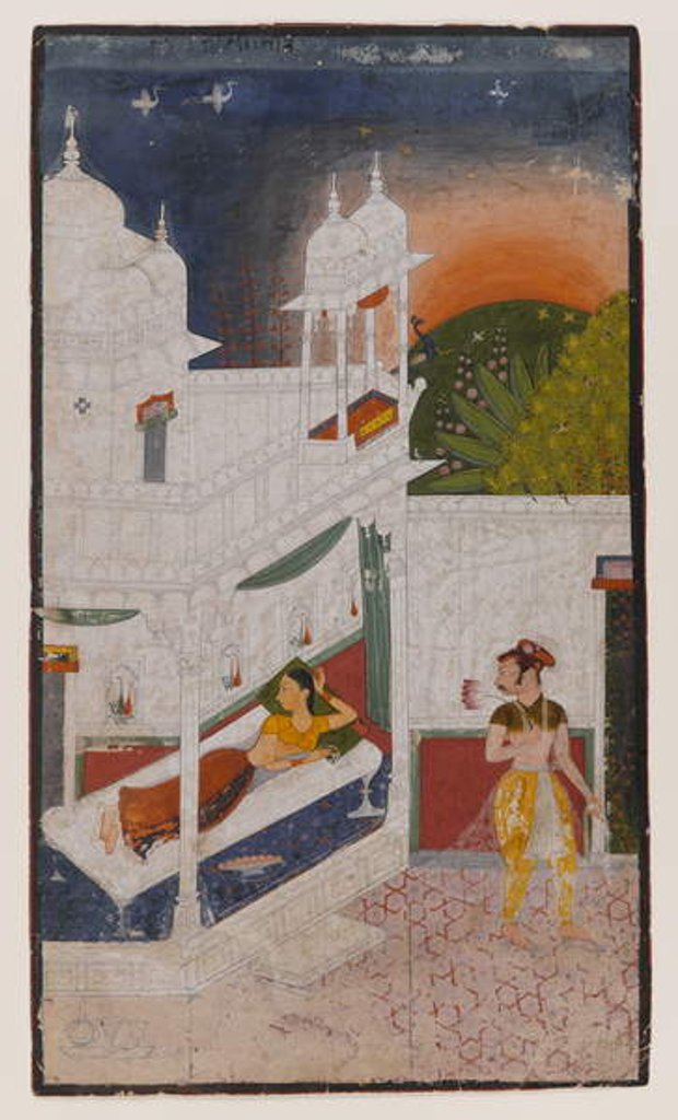 Detail of Lalita Ragini, Page from a dispersed Ragamala Series, c.1640 by Indian School