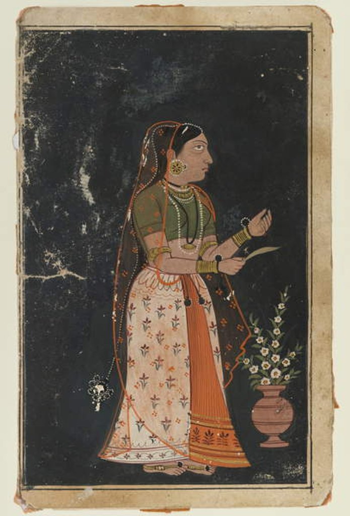 Detail of Portrait of a Woman, c.1620 by Indian School