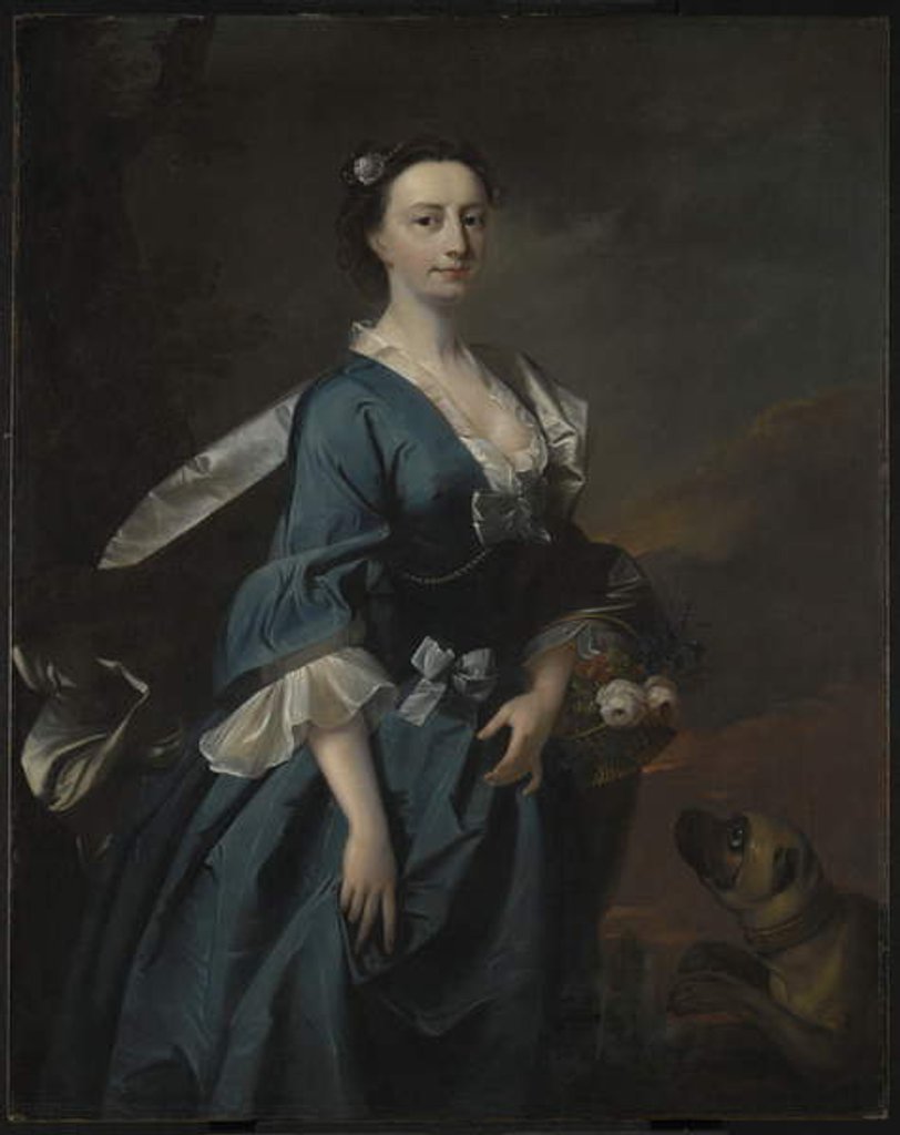 Detail of Mrs. John Wendt, c.1745 by Thomas Hudson
