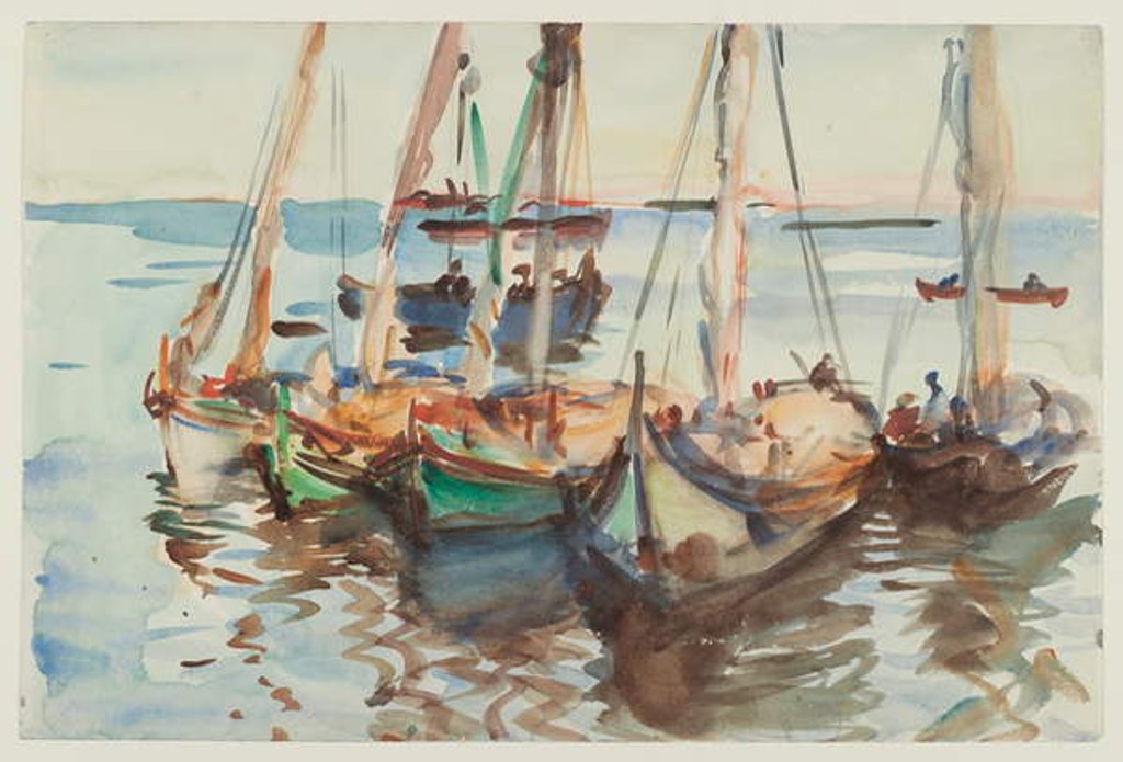 Detail of Portuguese Boats, c.1902-03 by John Singer Sargent
