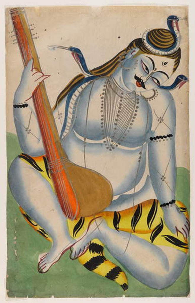 Detail of Shiva, Lord of Music, late 19th - early 20th century by School Indian