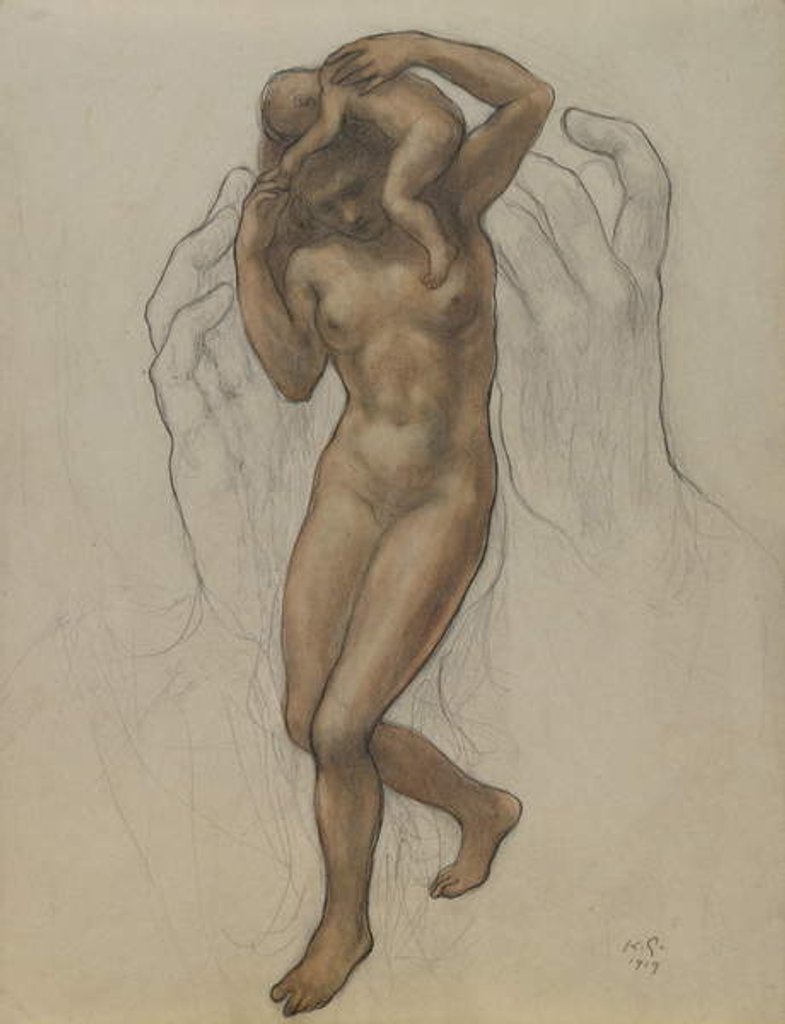 Detail of The Burden, 1919 by Khalil Gibran