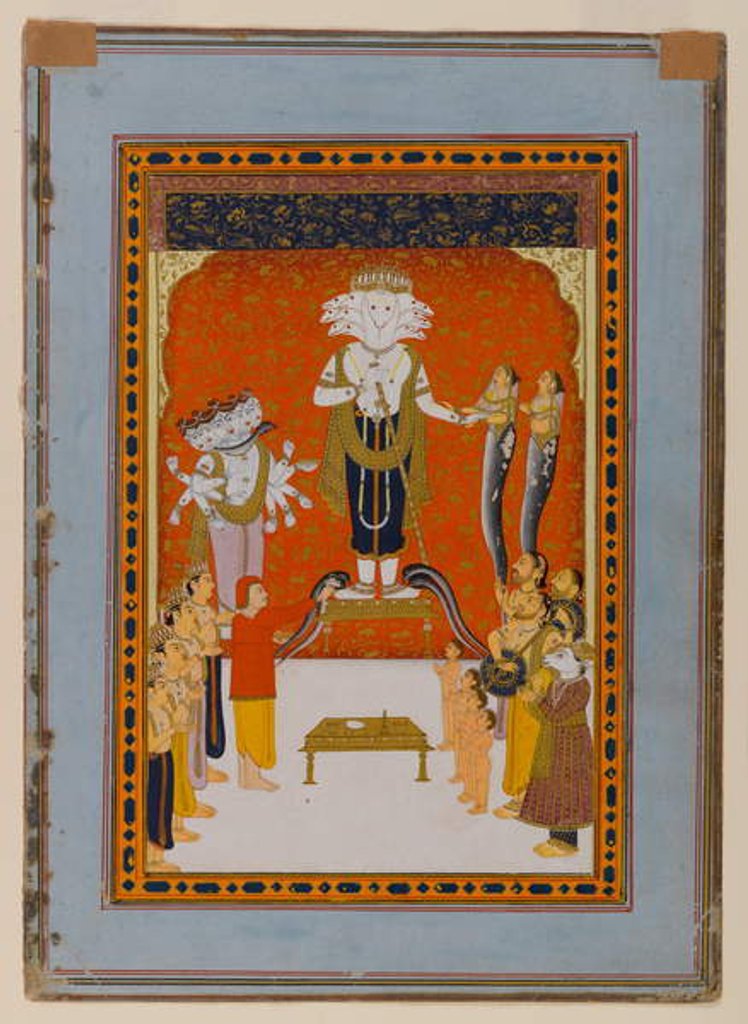 Detail of Devotions to Nagadevata, Rajasthan, c.1790 by Indian School