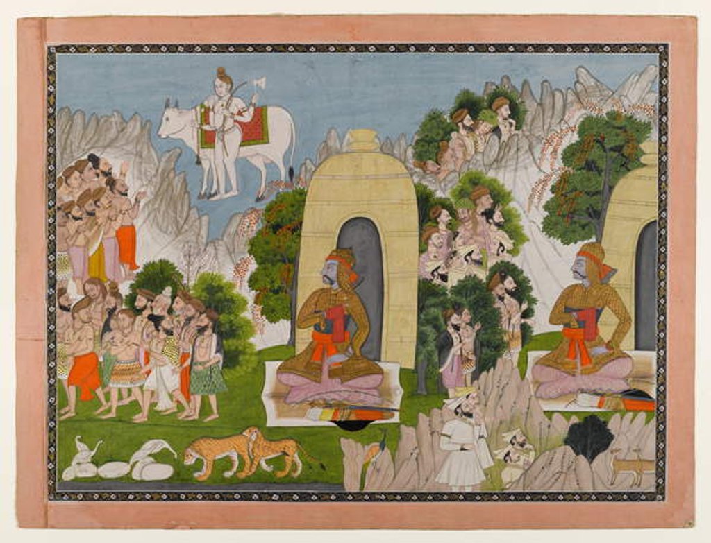 Detail of Arjuna's Penance, scene from a Mahabharata series, c.1825-40 by Indian School