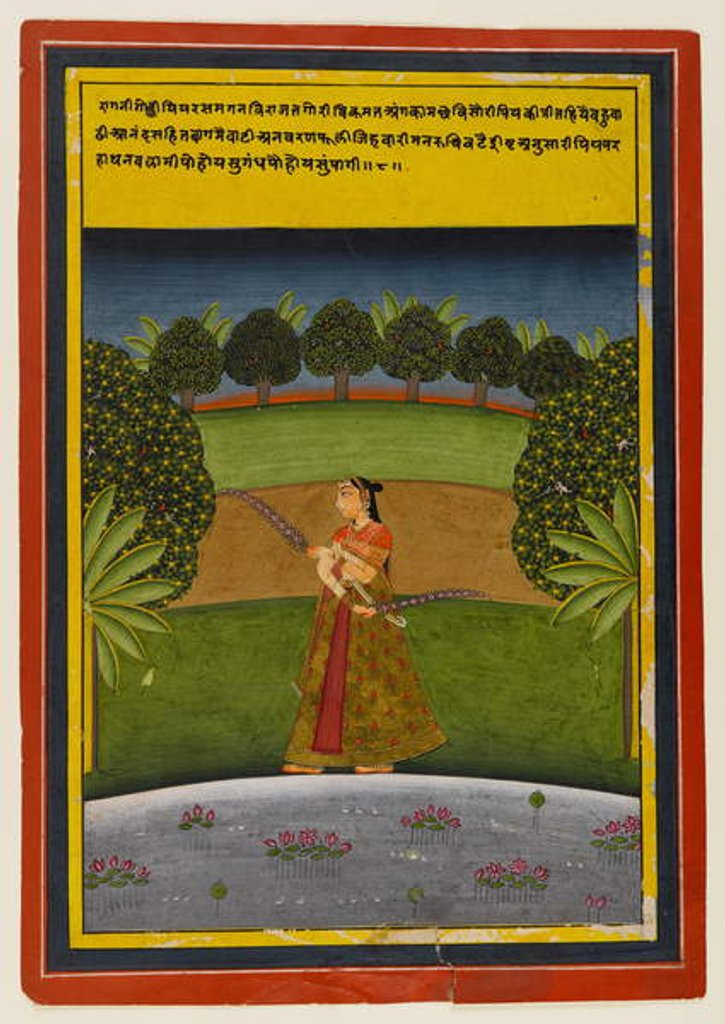 Detail of A Nayika awaits her lover, c.1700-25 by Indian School