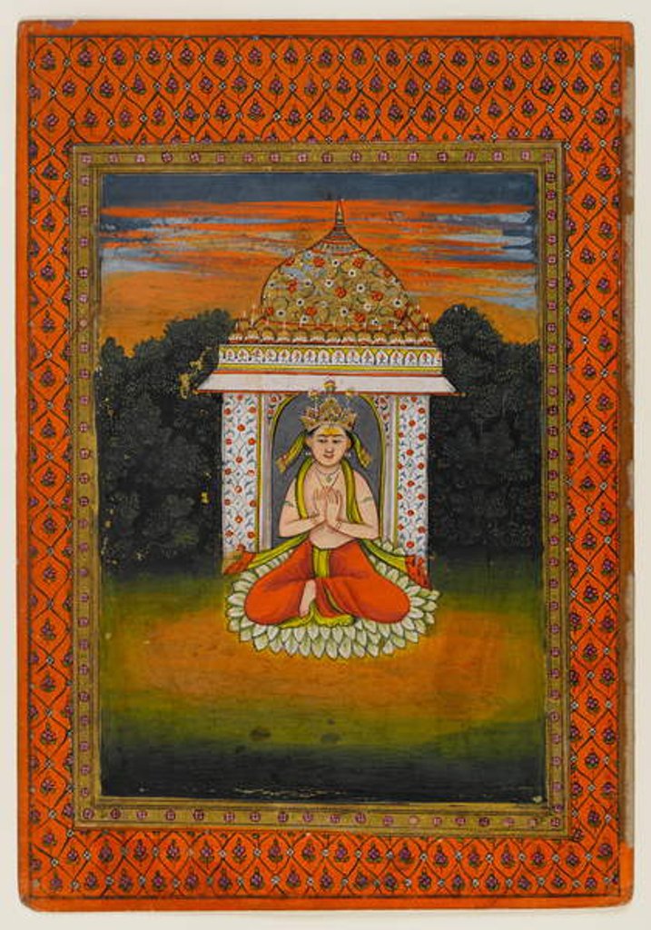 Detail of Miniature of an enshrined deity, first half of the 18th century by Indian School