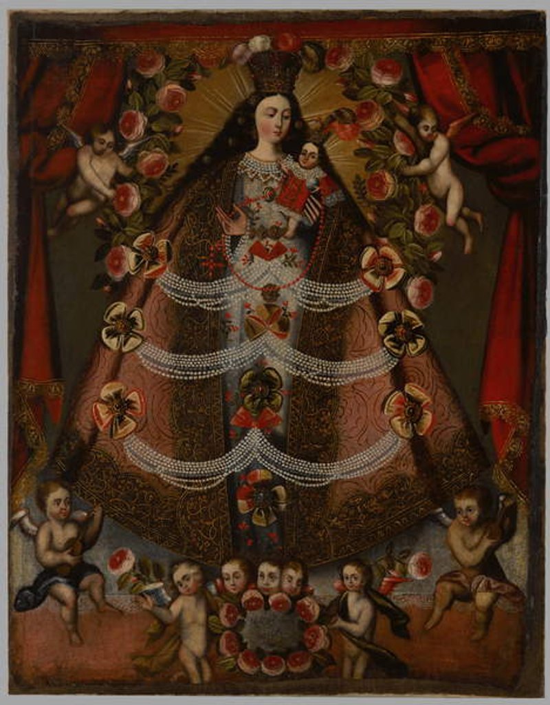 Detail of Our Lady of Pomata, 1675 by Cuzco School